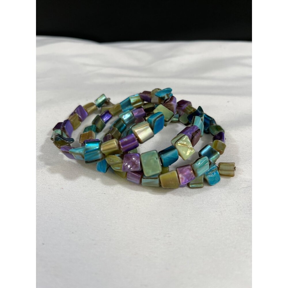 Vintage Women's Multicolored Crystal Spiral Bracelet SKU 6108